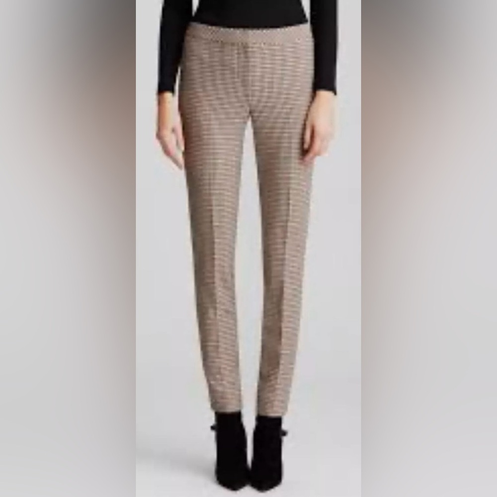 Etcetera Brown Check Full Length Trousers Size 0